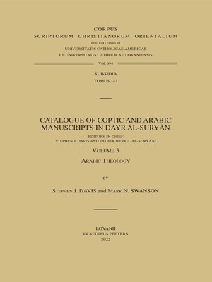 cover image of Catalogue of Coptic and Arabic Manuscripts in Dayr al-Suryan. Volume 3